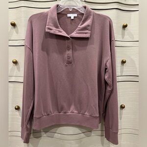 Beyond Yoga East Coast Button-down Sweatshirt Size Small